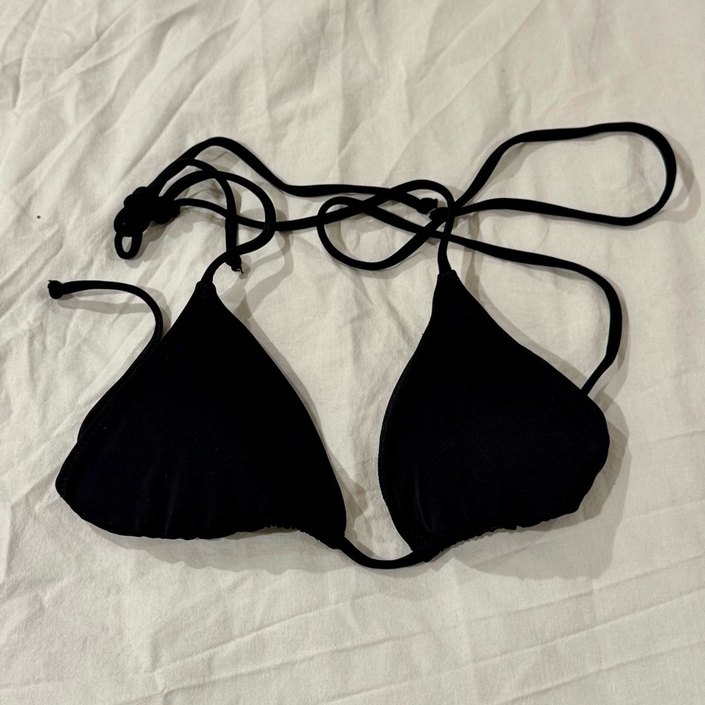 Chic Black Triangle Bikini Top